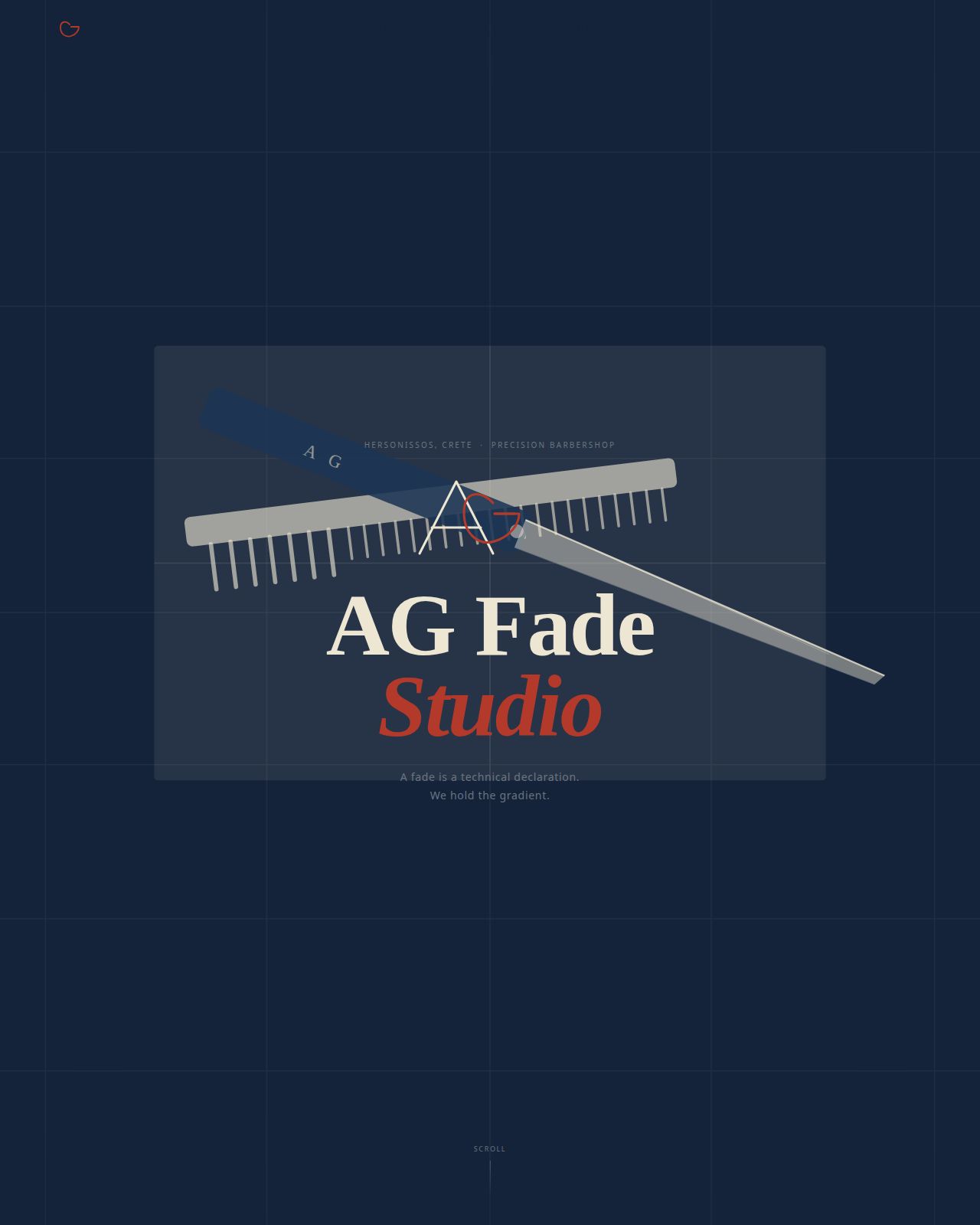 AG Fade — barber studio website