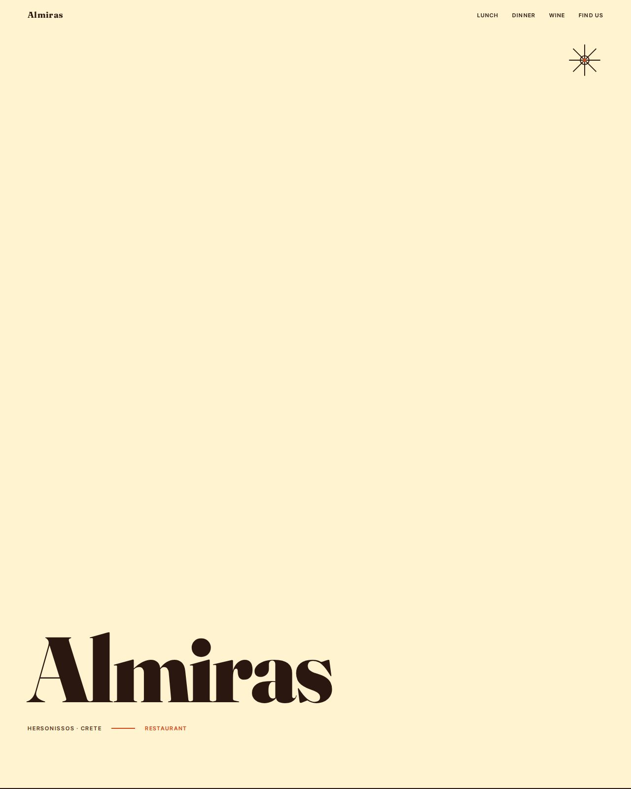 Almiras — restaurant website